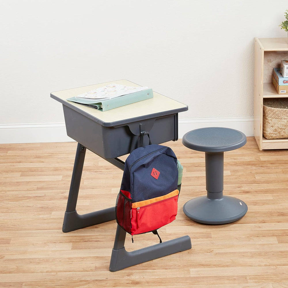 ECR4Kids Cave Open Front Desk with Plastic Book Box, Classroom Furniture, Map...