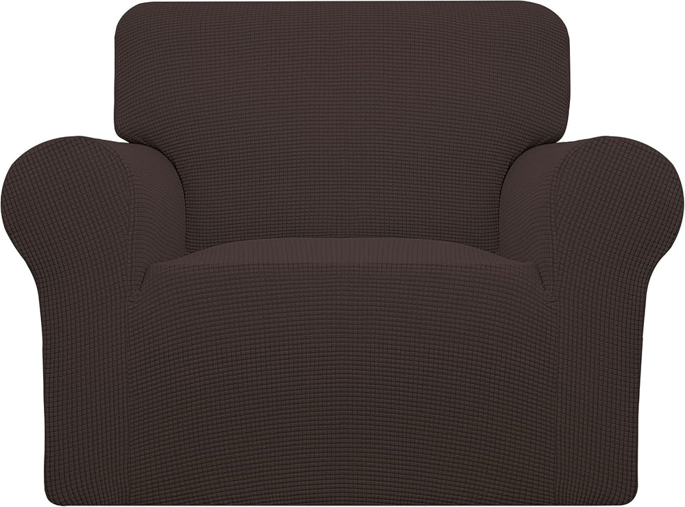 Easy-Going Stretch Oversized Chair Slipcover with Arm Washable Chocolate