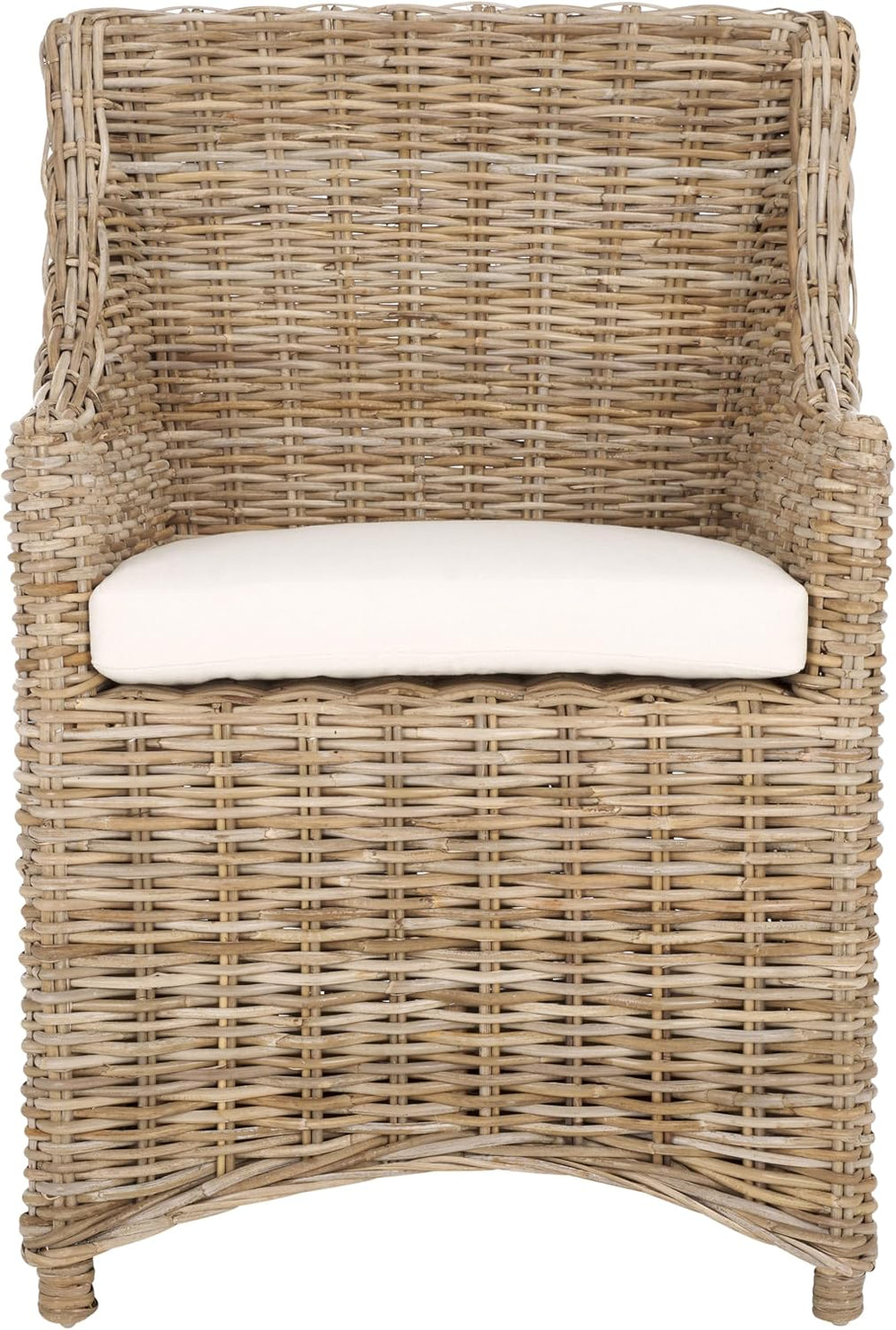 Safavieh Home Collection Ventura Brown and White Washed Arm Chair
