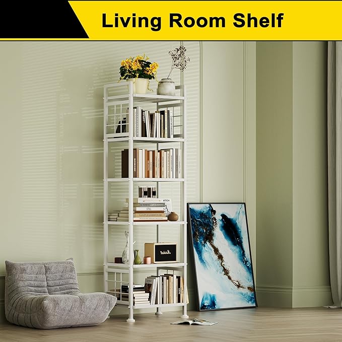 GIOTORENT 6-Wire Standing Storage Shelves, Metal Shelving Unit Pantry Rack