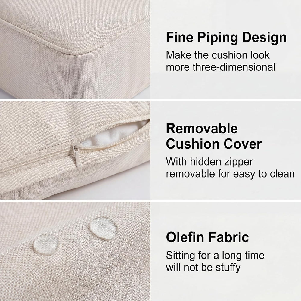 6" Thick Outdoor Chair Cushions, 24" *24" *6" Waterproof ...