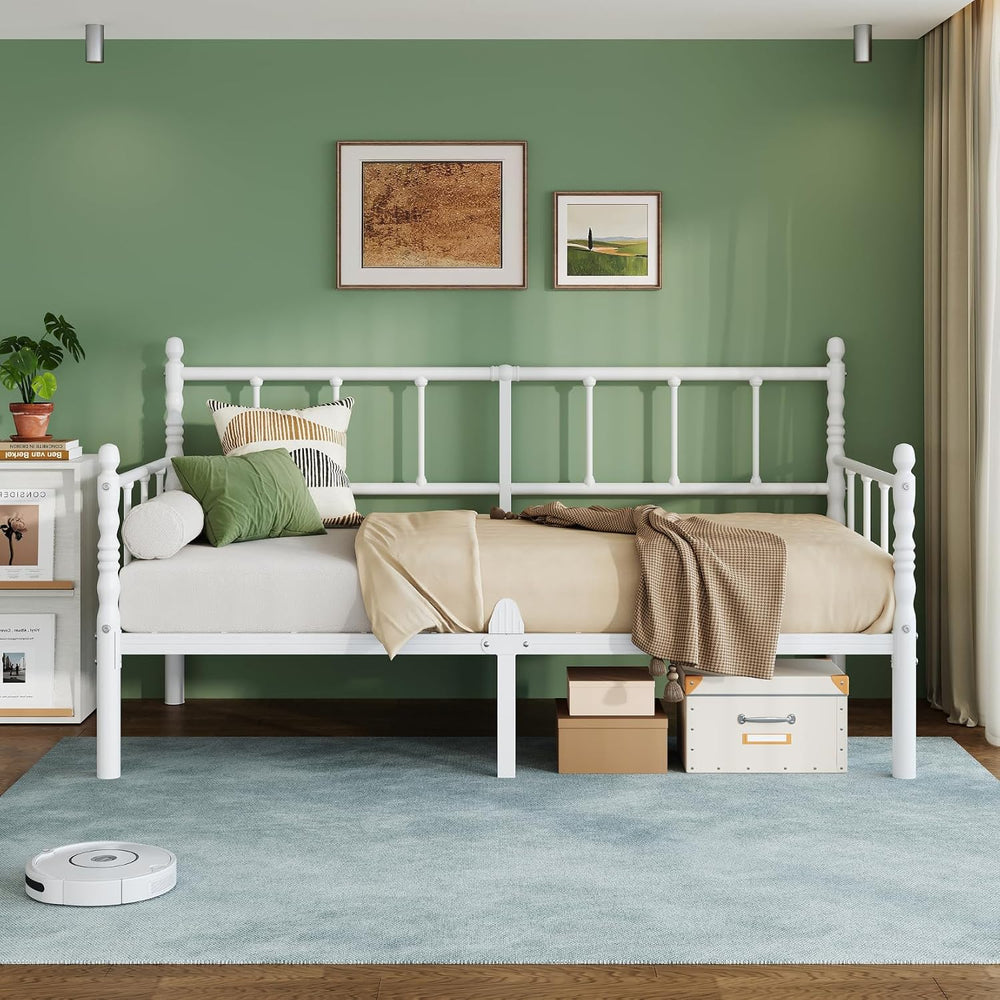 Auroral Zone Day Bed Frame Twin Size with Heavy Duty Steel Slats, Metal Sofa ...