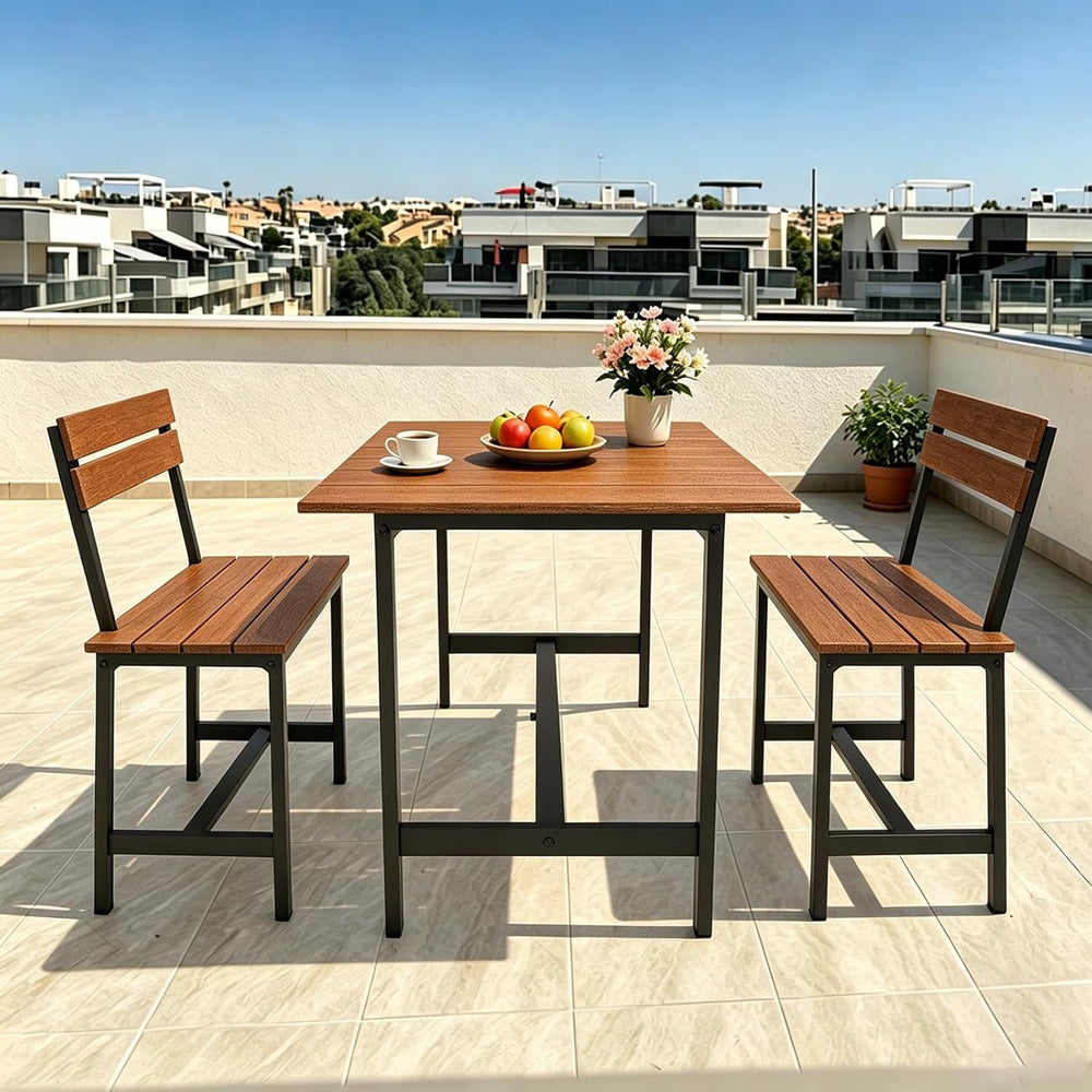 Outdoor Coffee Table, 33.4"L x 17.3"W x 18.1"H Rectangle Weath...