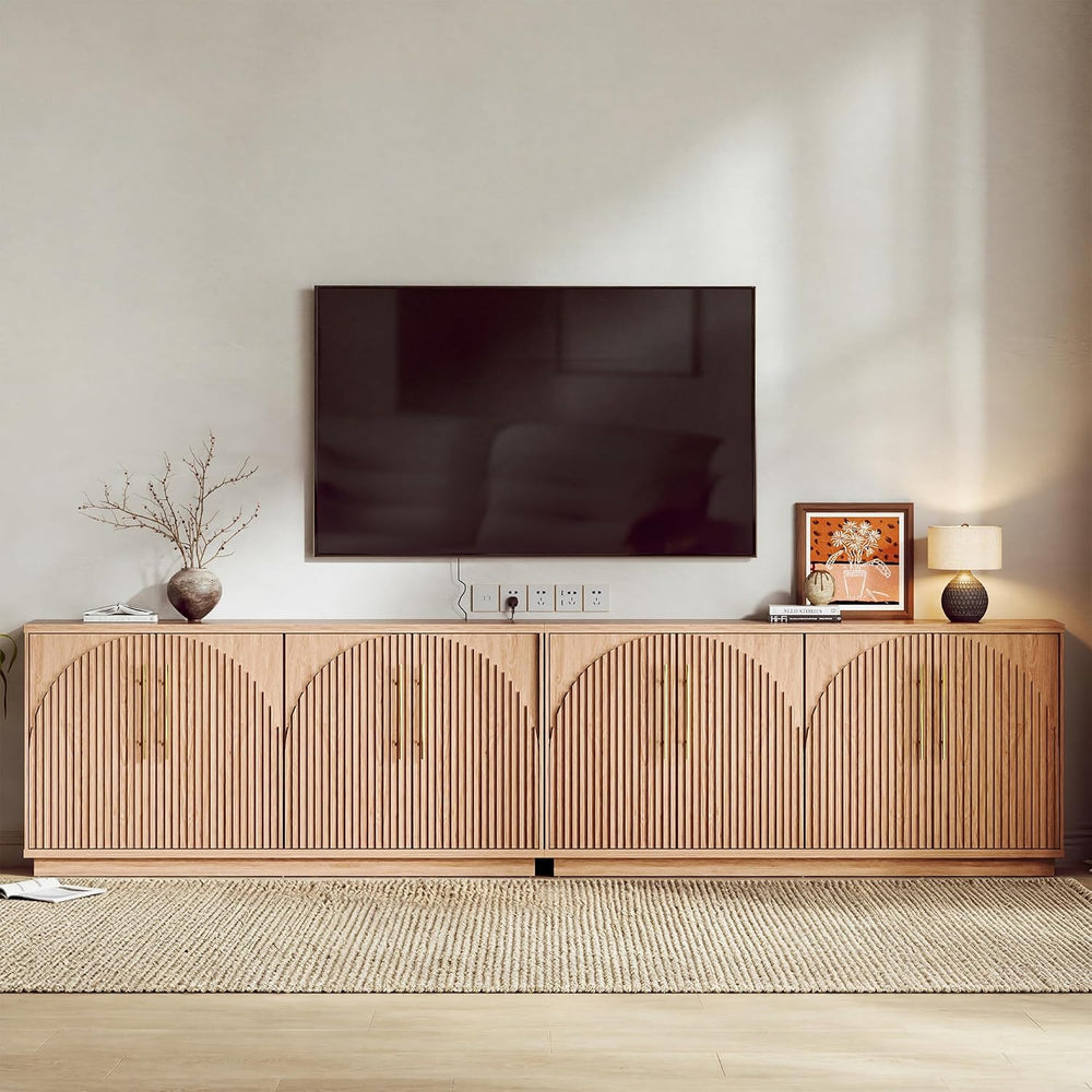 130" Arched Sideboard Buffet Cabinet with Storage, Credenza