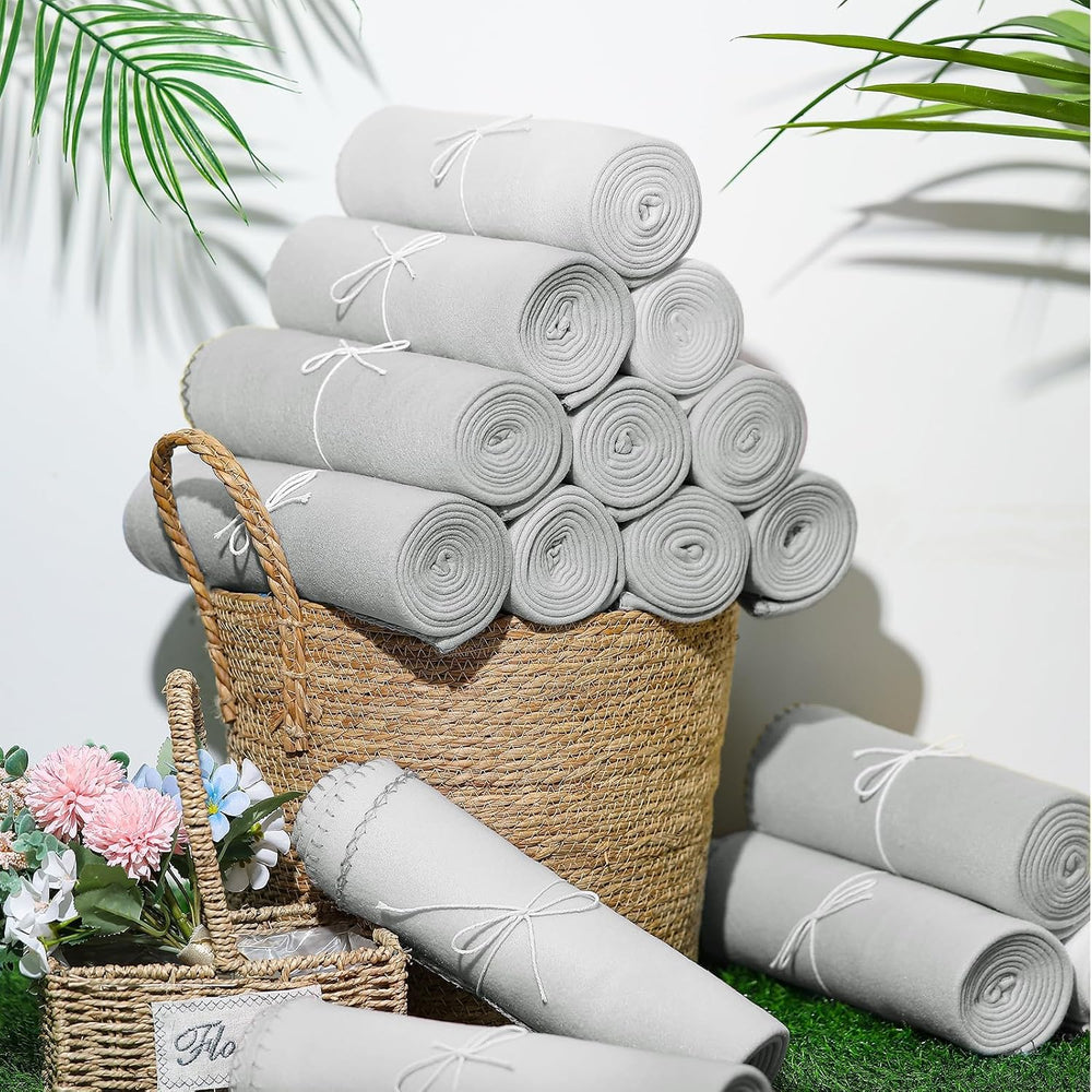 40PCS Gray Blankets Bulk 50 X 60, Soft Lightweight Throw Blanket Kit Cozy Bla...