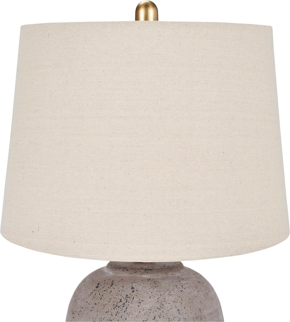 Nourison Home 23" Greyish Brown Earth Tone Rustic Farmhouse Ceramic Tabl...