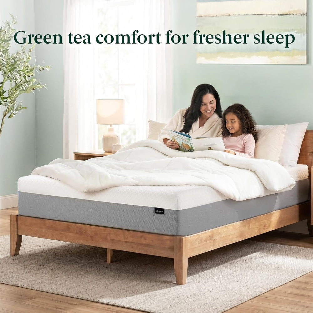 Zinus 10 Inch Queen Green Tea Essential Memory Foam Mattress, Medium Feel