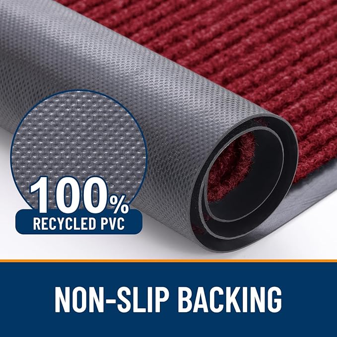 OLANLY Front Door Mat Indoor Outdoor Entrance, Waterproof Heavy Duty Doormat