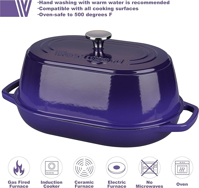 VORRINGARD Enameled Cast Iron Dutch Oven Pot