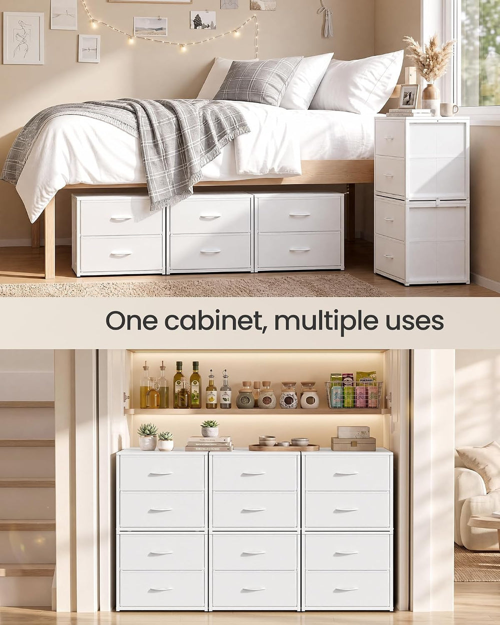 SONGMICS Closet Organizers and Storage, Stackable Storage Drawers