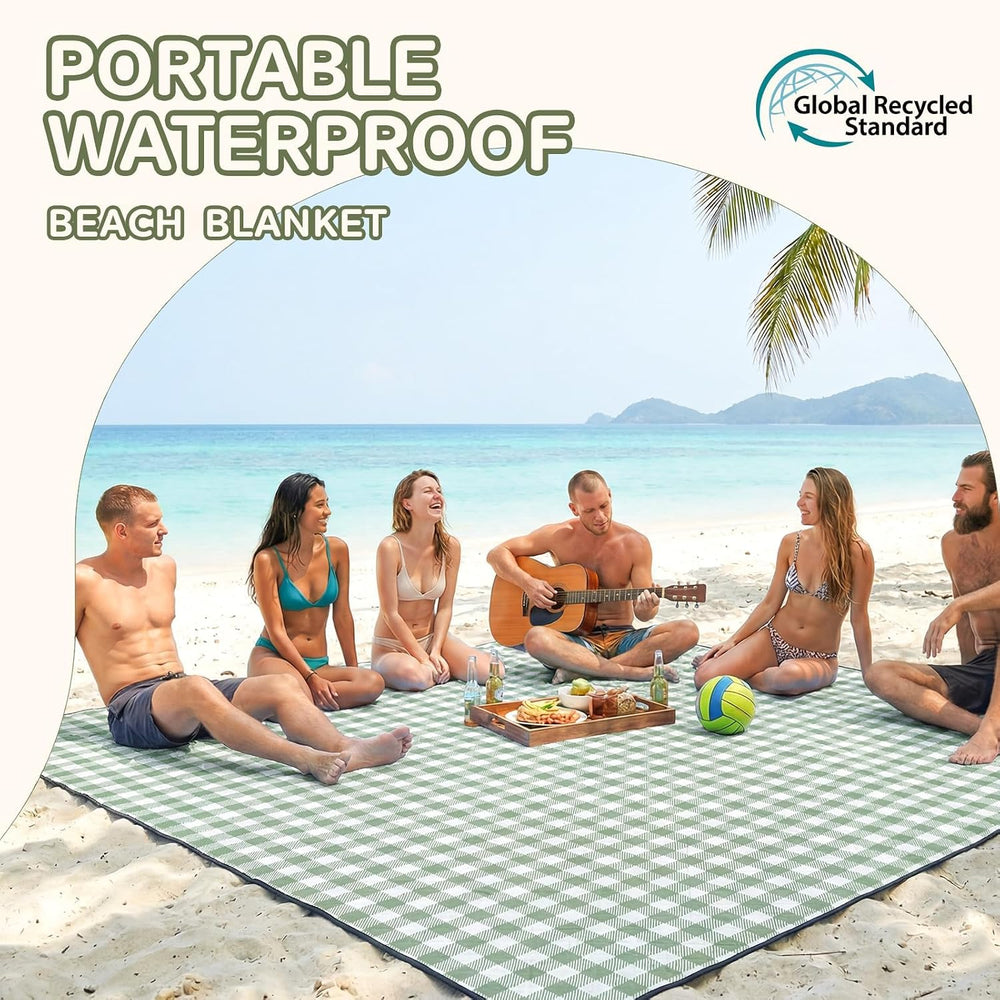 Genovega Waterproof Picnic Blanket Beach Outdoor Camping Mat Rug Extra Large ...