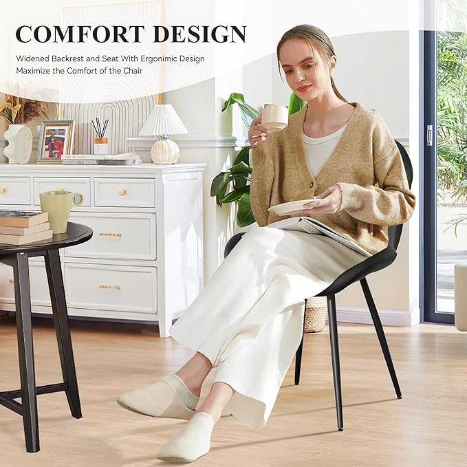 Nalupatio Dining Chairs Set of 4, Modern Dining Room Chairs Comfy Backrest Th...