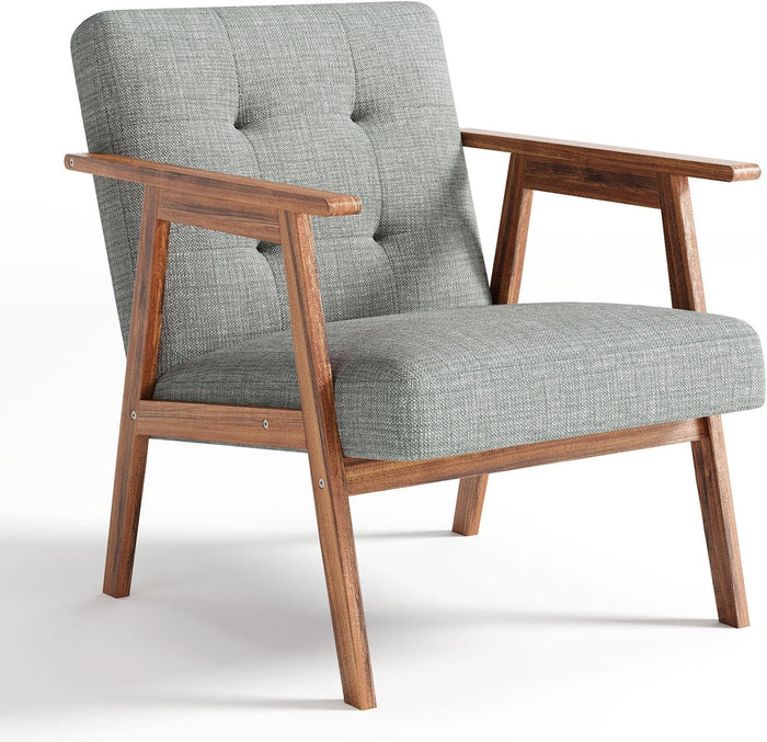 EVLIQUIL Accent Chair with Solid Wood Frame & Soft Cushion