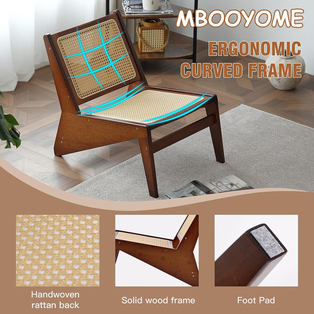 MBOOYOME Mid Century Modern Accent Chair, Compact Low-Profile Lounge Chair
