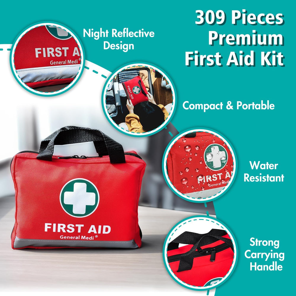 General Medi 309 Piece First Aid Kit - Emergency Kit