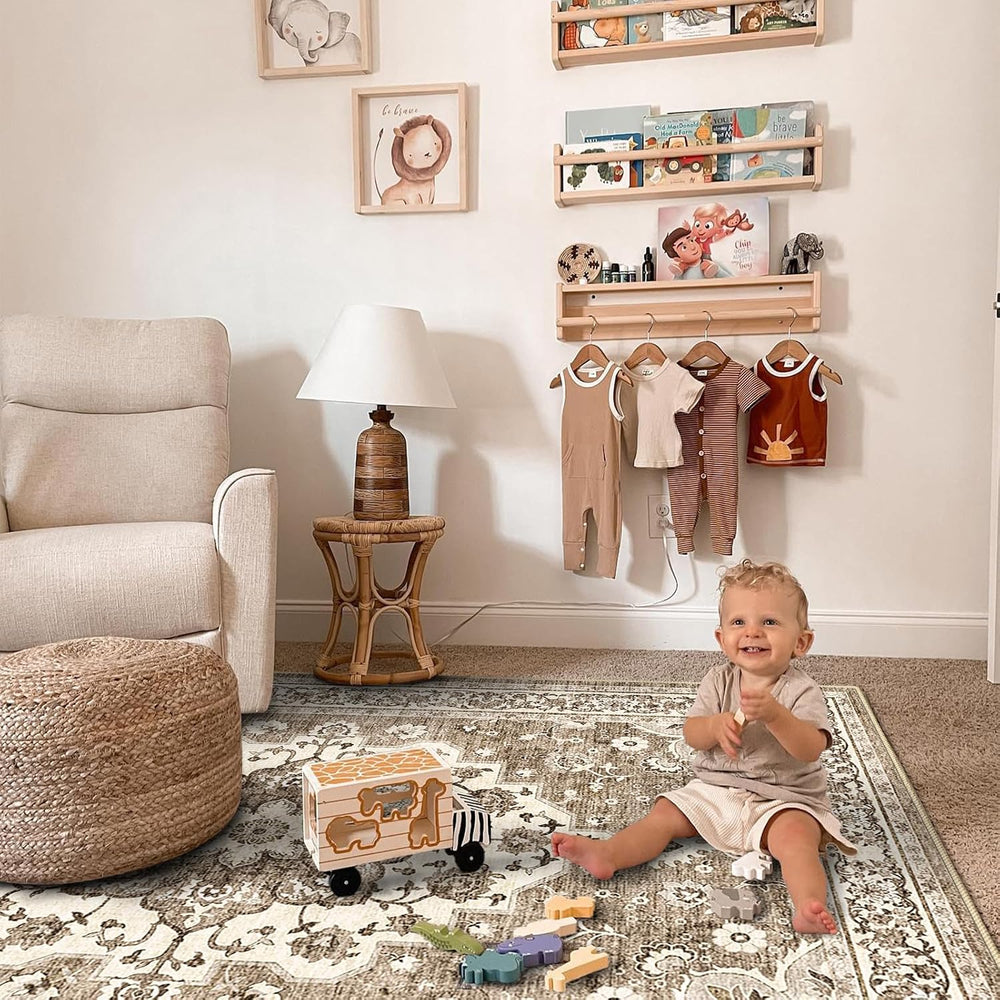 Soft 10x14 Area Rug: Large Rugs for Living Room Soft Stain Resistant Carpet
