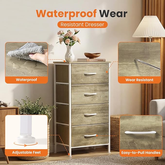 Sweetcrispy Nightstand Small Bedroom Dresser