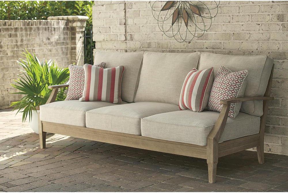 Signature Design by Ashley Clare View 1-Piece Eucalyptus Outdoor Sofa