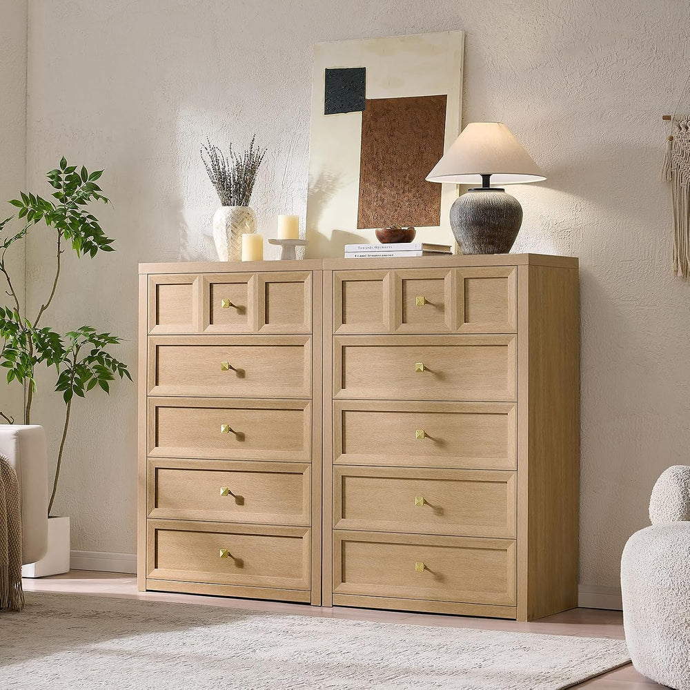 3-Piece Bedroom Set, 5 Drawer Tall Dresser and 3 Drawer King Size Nightstands...