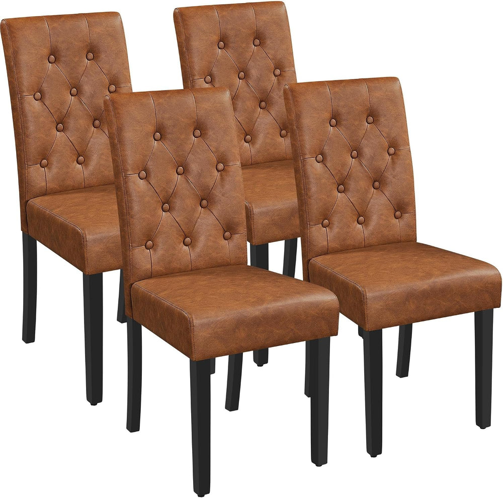 Yaheetech Dining Chairs Set of 4 Modern Style Faux Leather Dining Room Chairs...