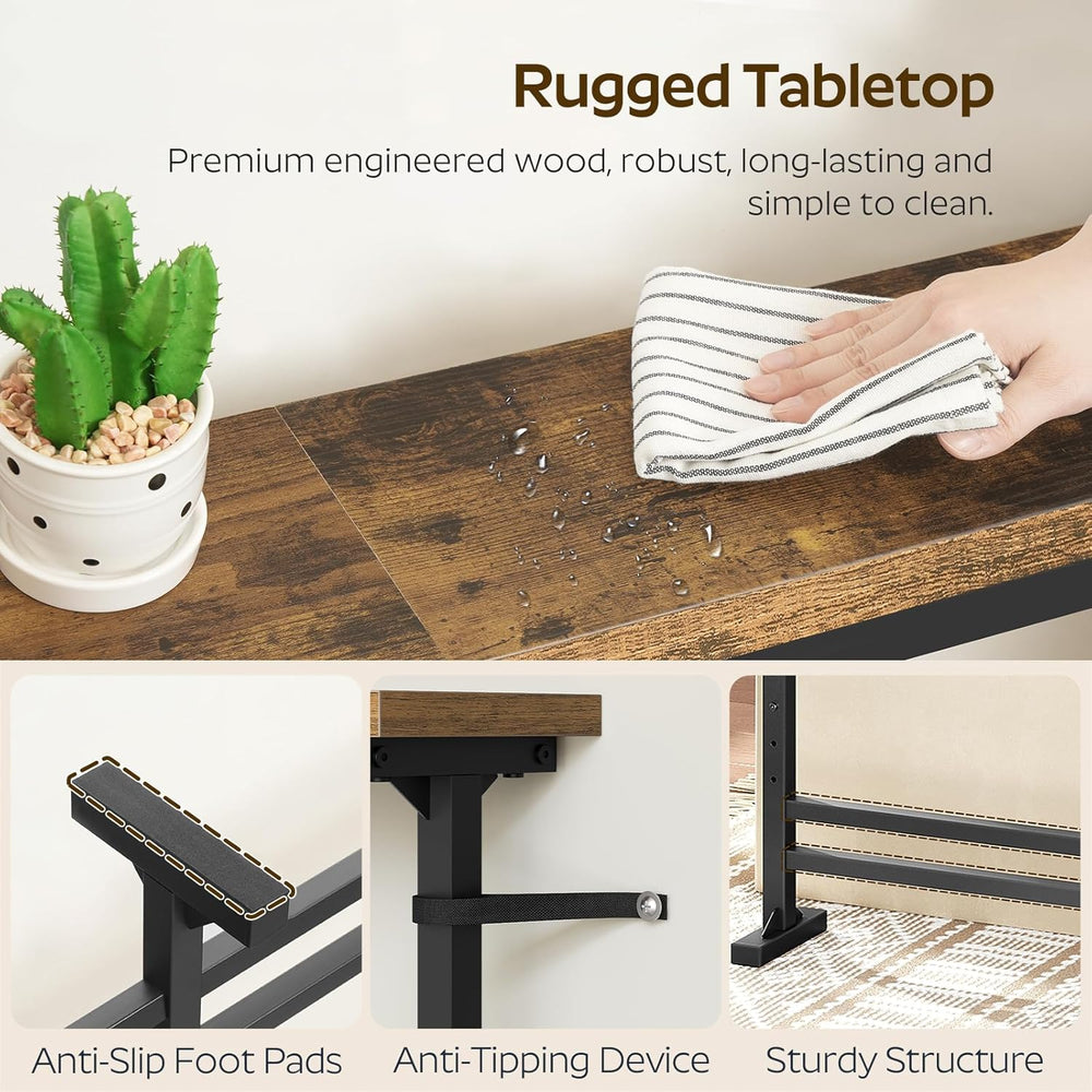 YATINEY 78.7" Console Table with Adjustable Height (27.6"-35.4"...