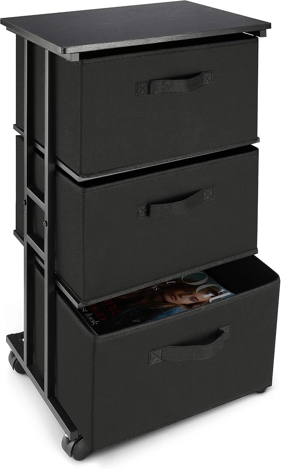 MAX Houser Dresser Storage with 3 Drawers, Fabric Dresser Tower, Vertical Sto...