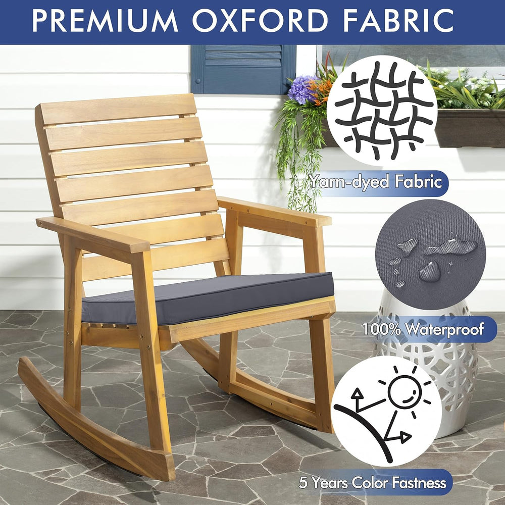 Outdoor Chair Cushions Set of 2, 24 x 24 x4 Inch Deep Seat
