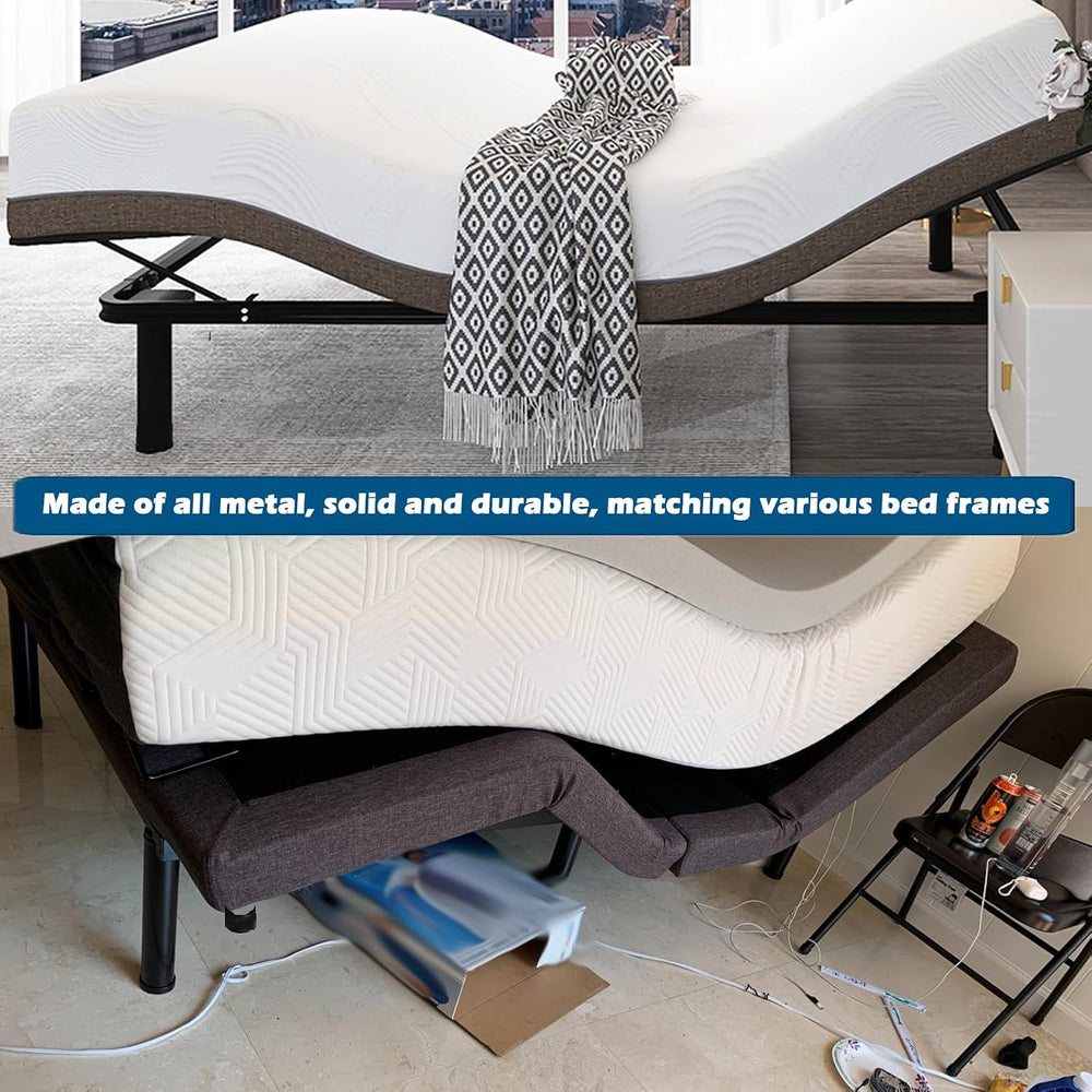7 Inch Metal Bed Base Frame Leg Replacement Heavy Duty Extra Height Leg Compa...