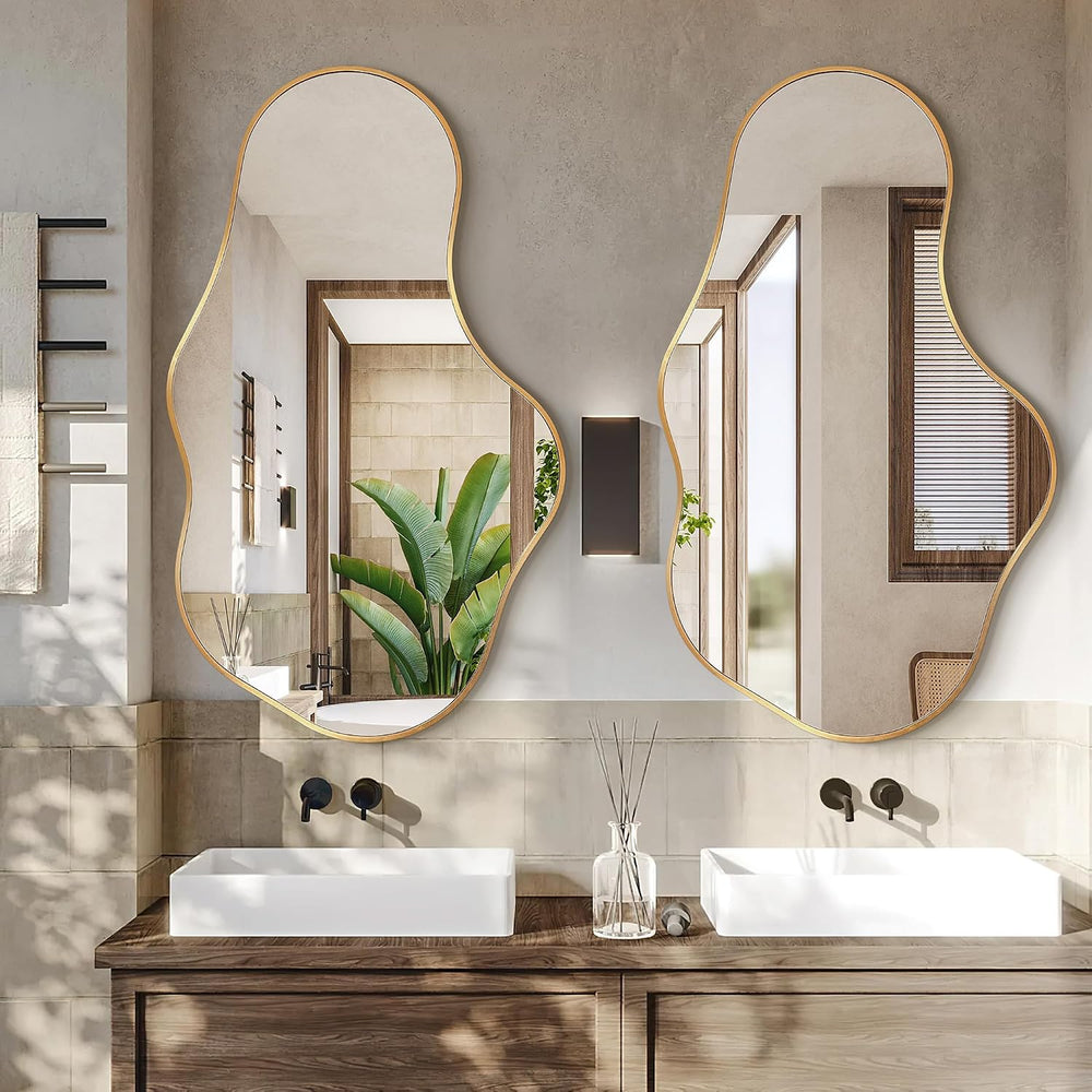 Bathroom Mirror for Over Sink-Gold Room Decor Wall Mirror 22"x 36"