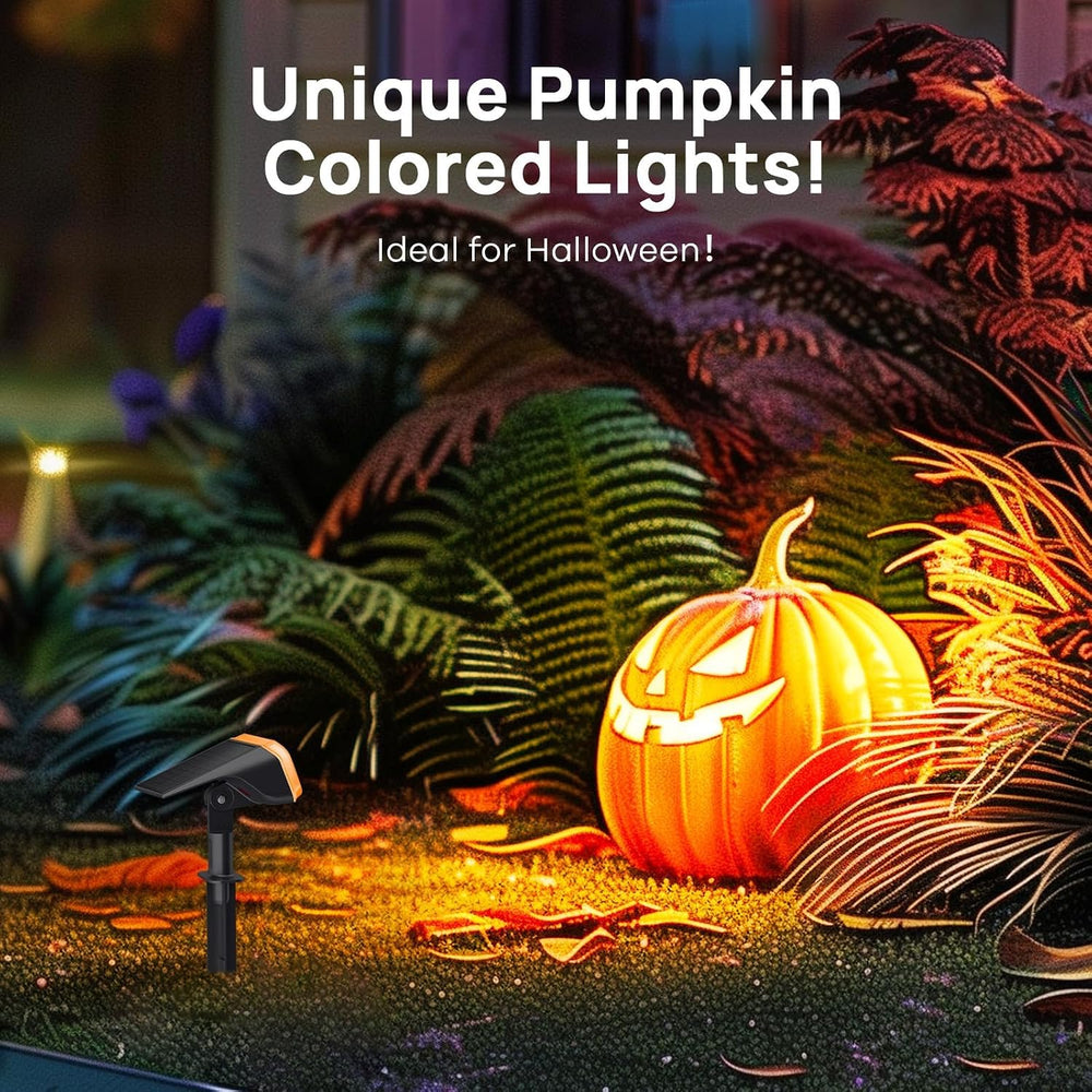 Linkind Halloween Solar Spot Lights Outdoor Waterproof Multicolor 6 Pack