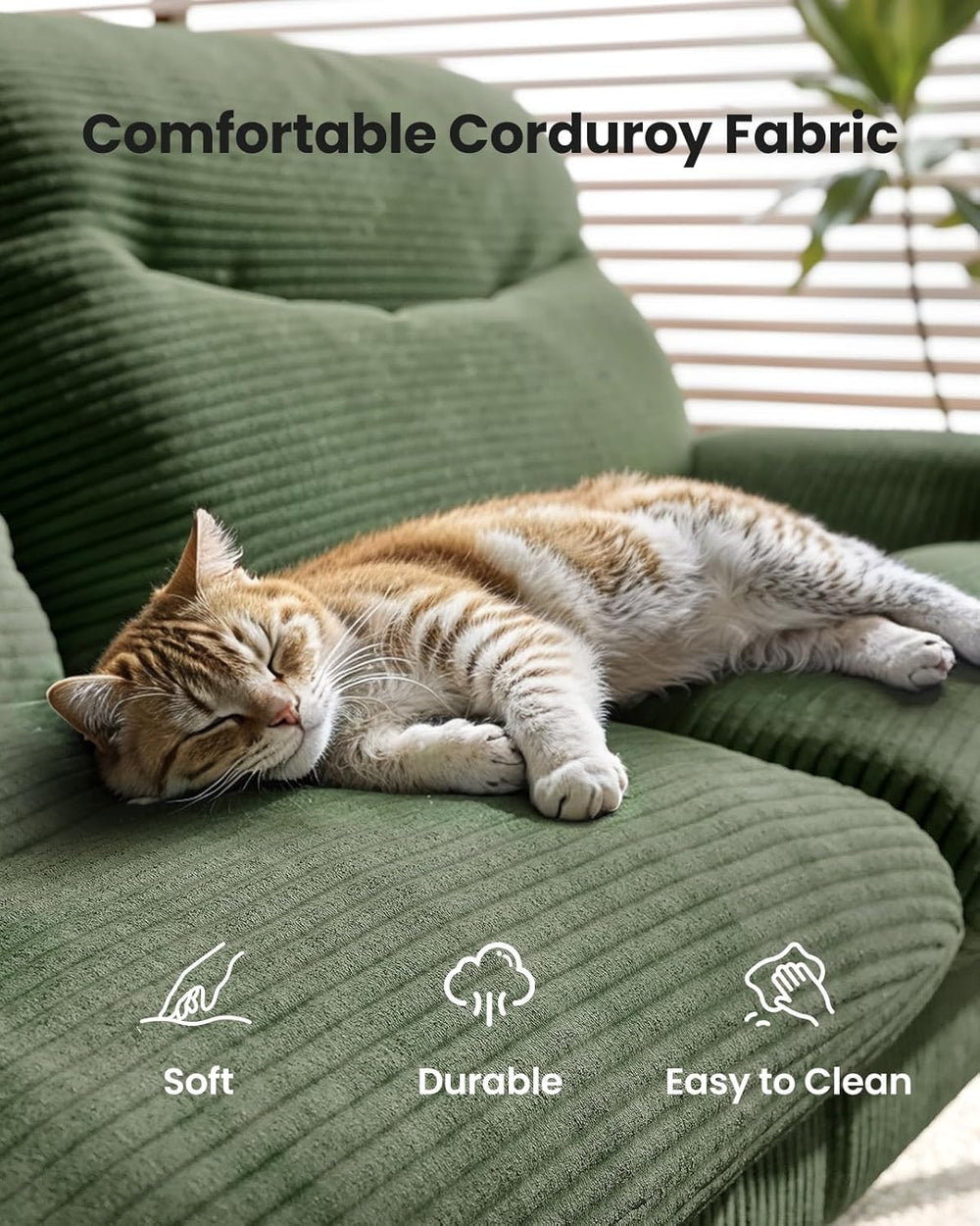 Amada 75" Convertible Futon Sofa Bed, Corduroy Folding Futon Set with Ad...