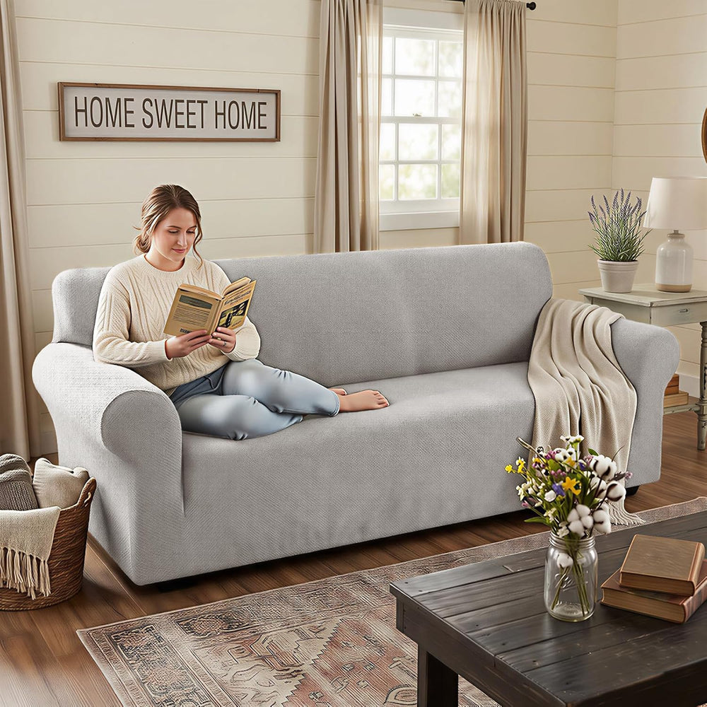 XINEAGE Stretch Jacquard Loveseat Cover, Non Slip Sofa Slipcover for Dog