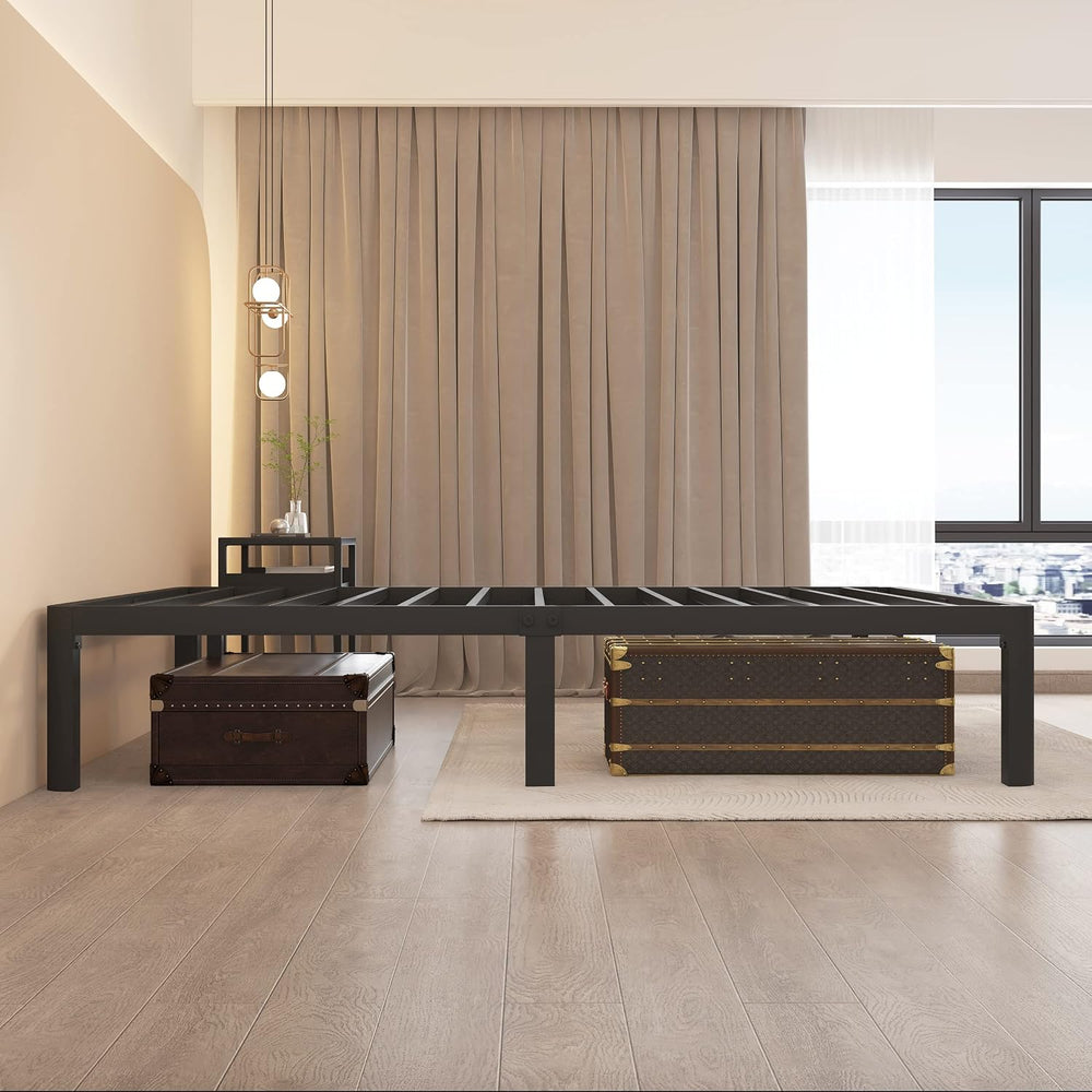 MAF 14 Inch Full Size Metal Platform Bed Frame with Round Corner Legs