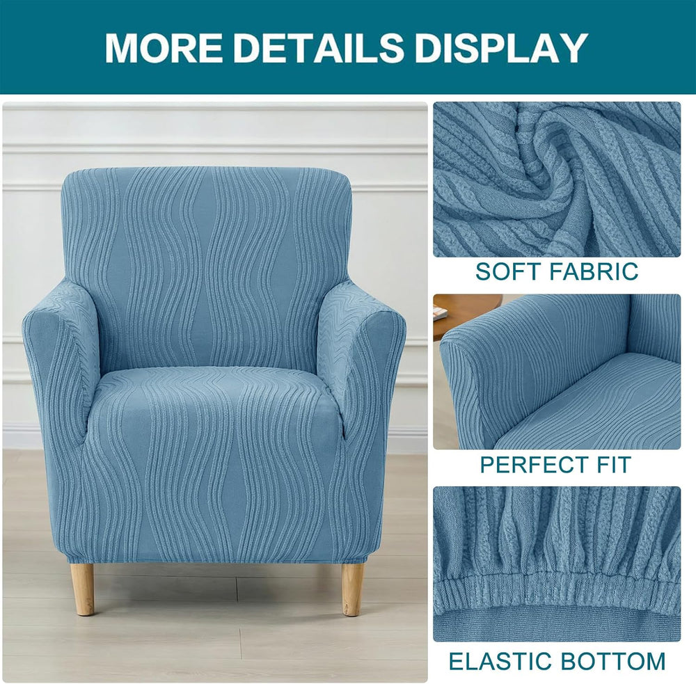 KRFOONN Chair Covers with Arms Armchair Slipcover for Living Room,2PCS, T12