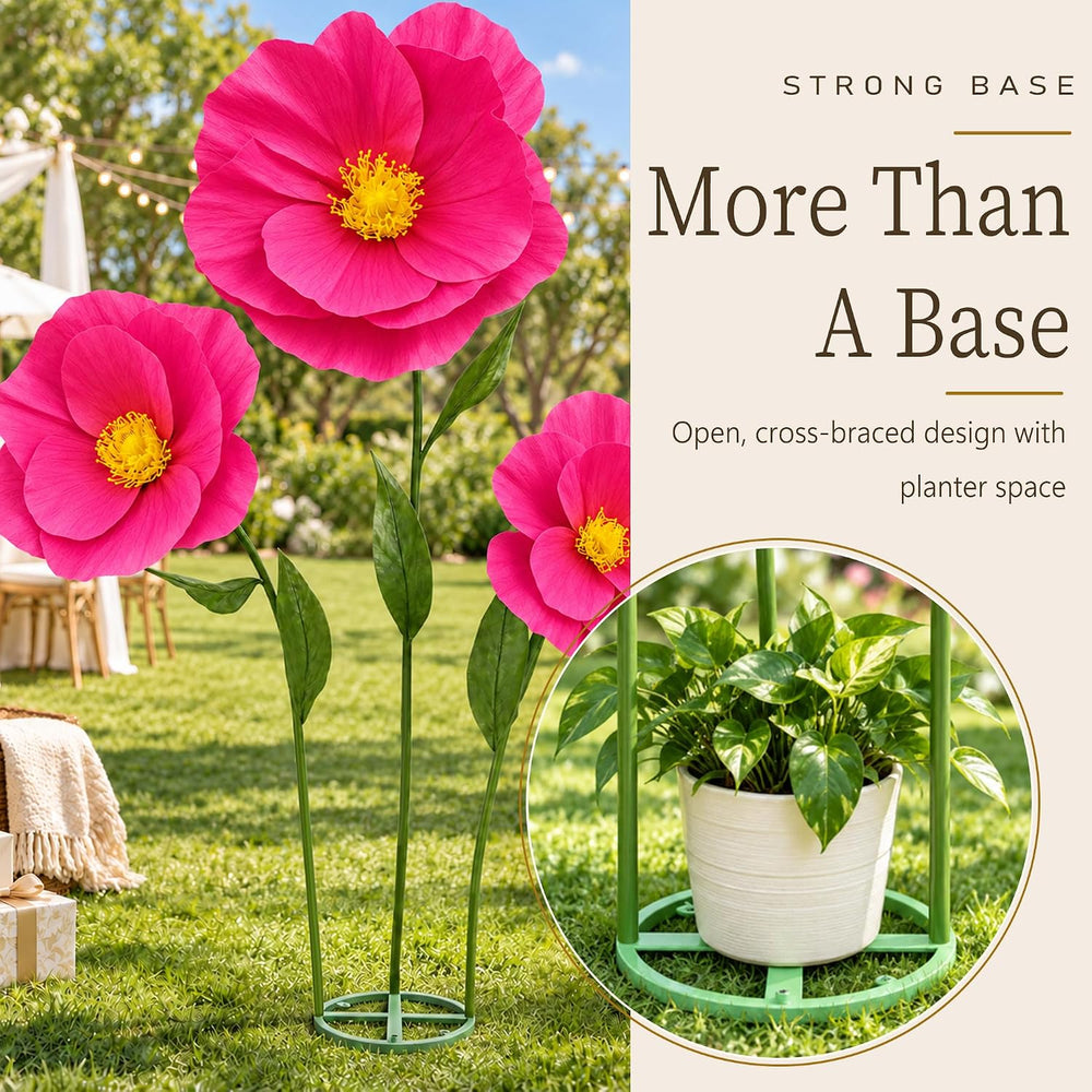 Giant Flowers for Decoration with Stand, Large Paper Artificial Flowers