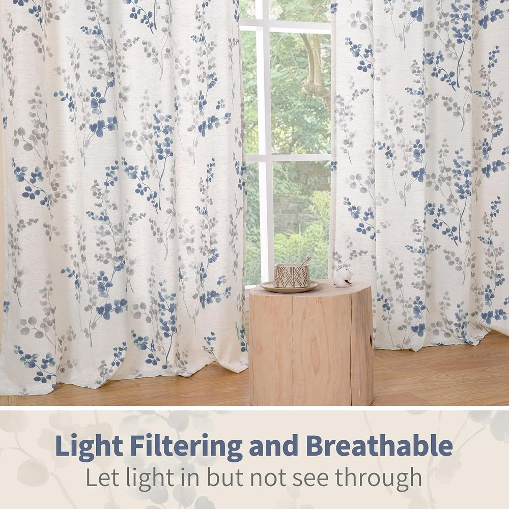 BGment Linen Curtains for Living Room 84 Inch Length 2 Panels Set