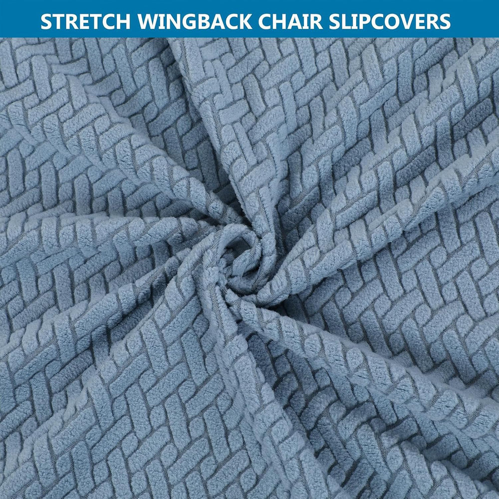 HZDHCLH Wingback Chair Slipcovers 2 Piece Stretch Armchair Covers Washable