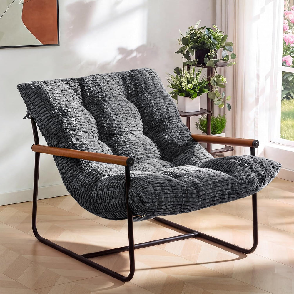 MAXYOYO Modern Accent Chair, Tufted Living Room Chair with Metal Frame