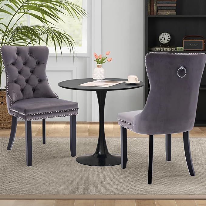SoarFlash Kitchen Table and Chairs for 2, 31.5" Dining Table Set for 2 w...