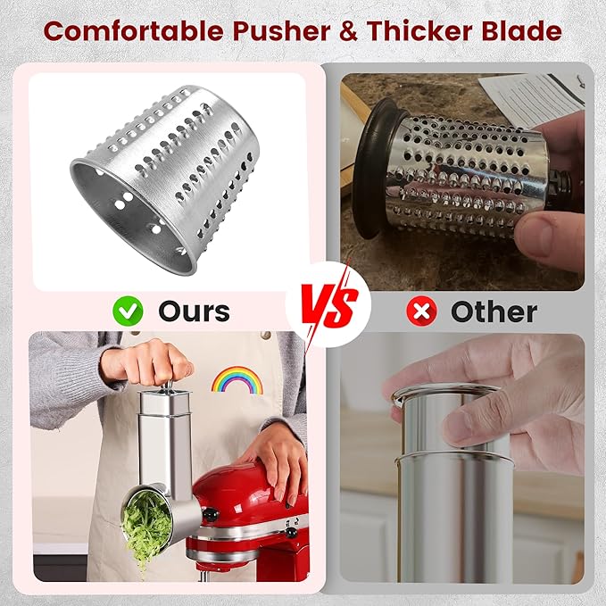 Stainless Steel Slicer Shredder Attachment