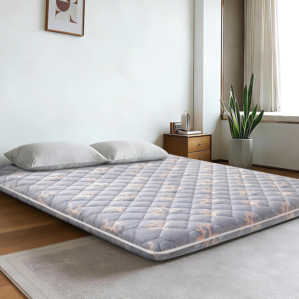 6th Generation Japanese Floor Futon Mattress - Extra-Thick 9-Layer Modern Fut...