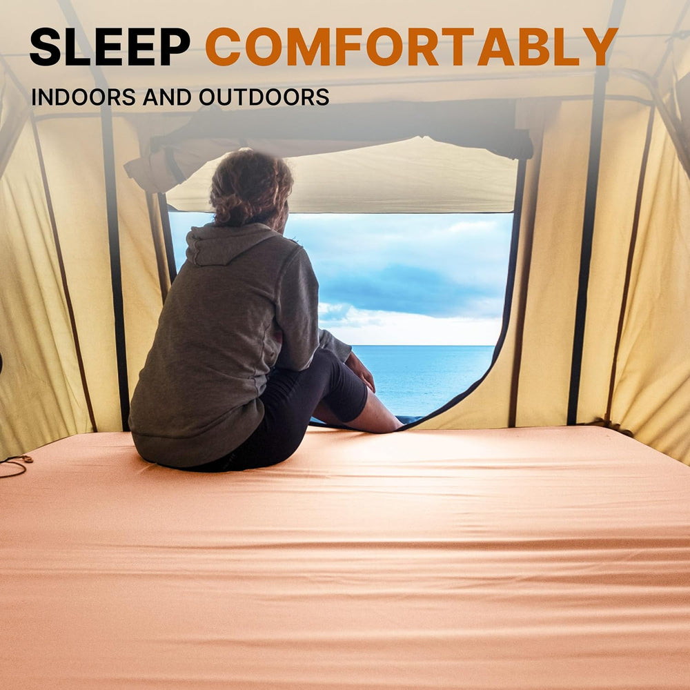Memory Foam Glamping Roll Up Futon Mattress, Japanese Floor Bed Camping Mattr...