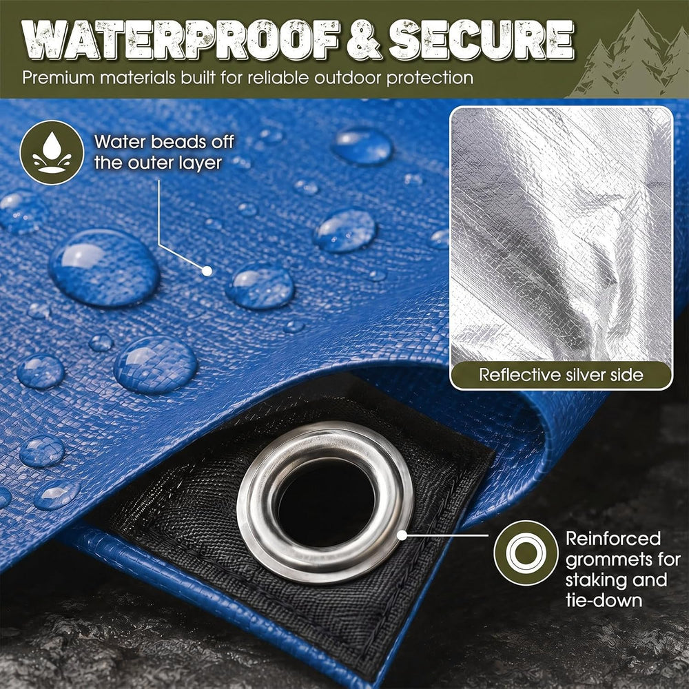 Kingdder 2 Pcs 60 x 82 Inch Heavy Duty Emergency Blankets for Survival