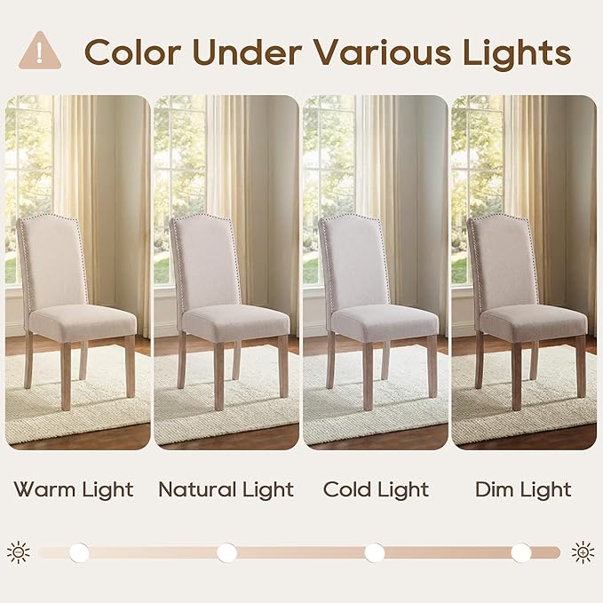 Upholstered Dining Chair Modern Stylish Parsons Kitchen Diner High Back with ...
