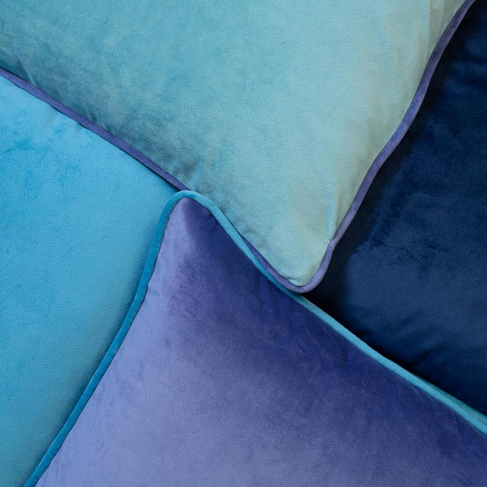 Teal Blue Coastal Decorative Throw Pillow Covers, Set of 4, 18x18 Inch Beach ...