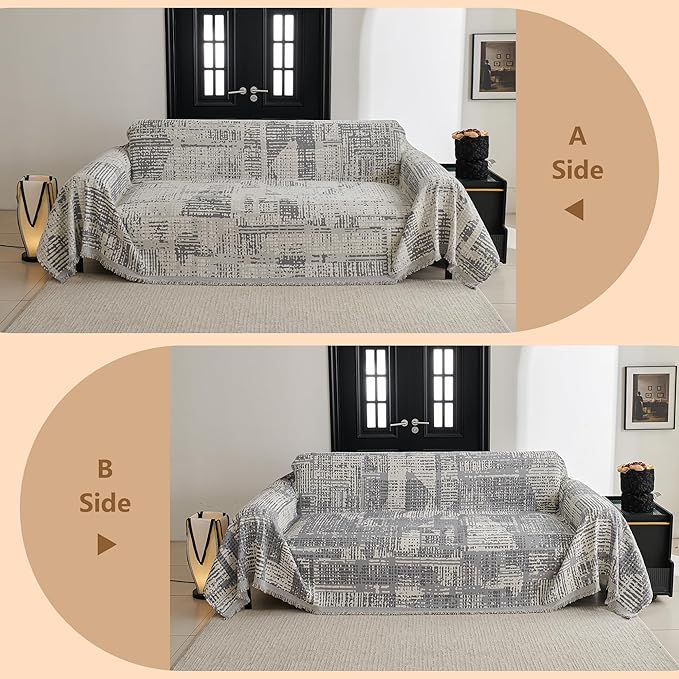MYSKY HOME Boho Sofa Covers, Couch Covers