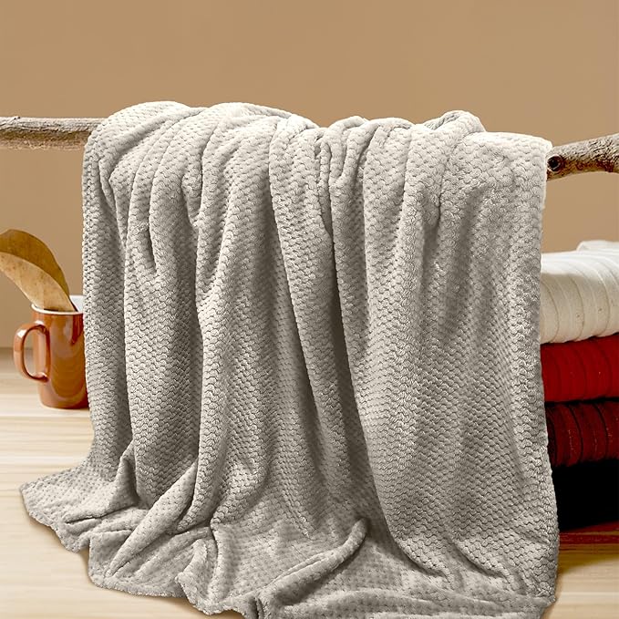 4 Pack Fleece Throw Blankets 50x60 Inches