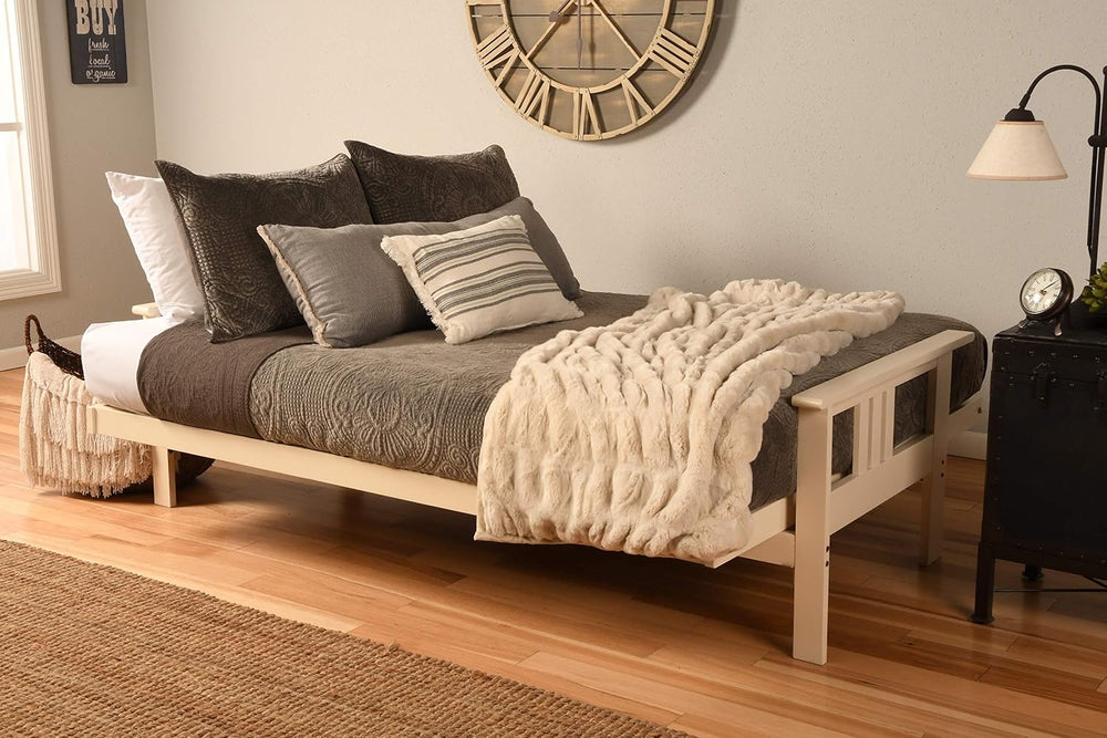 Kodiak Furniture Monterey Futon Set, No Drawers, with Antique White Base and ...
