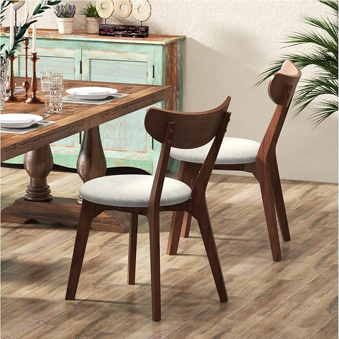 NAFORT Dining Chairs Set of 2, Modern Fabric Upholstered Dining Room Chairs, ...