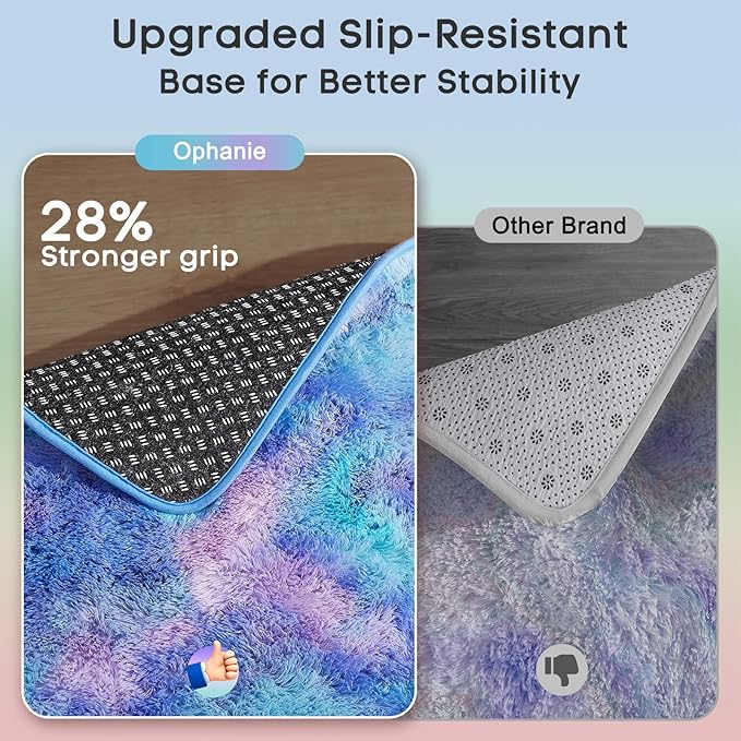 Ophanie Rainbow Purple Mermaid Rugs